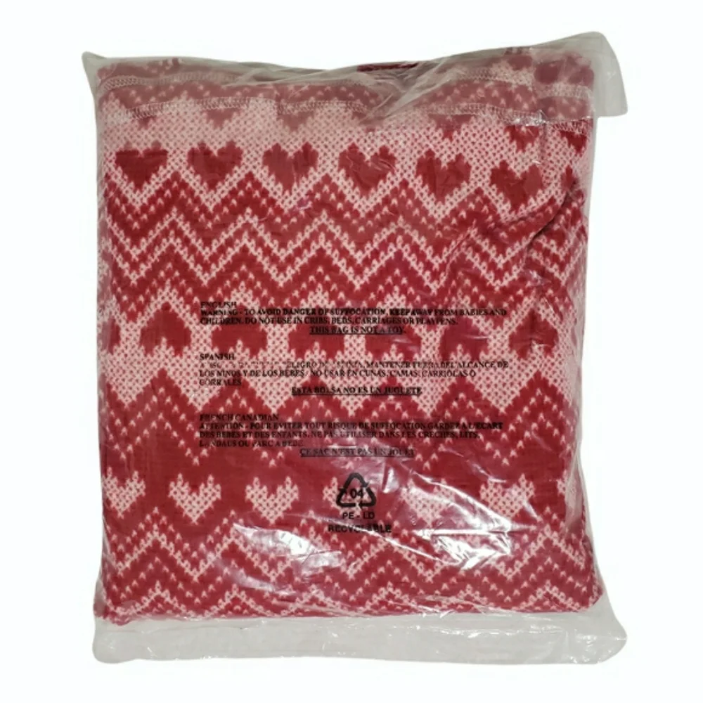 PJ Salvage Fair Isle Hearts Thermal Velour Pajama Set Medium Brick Red & Socks ❤